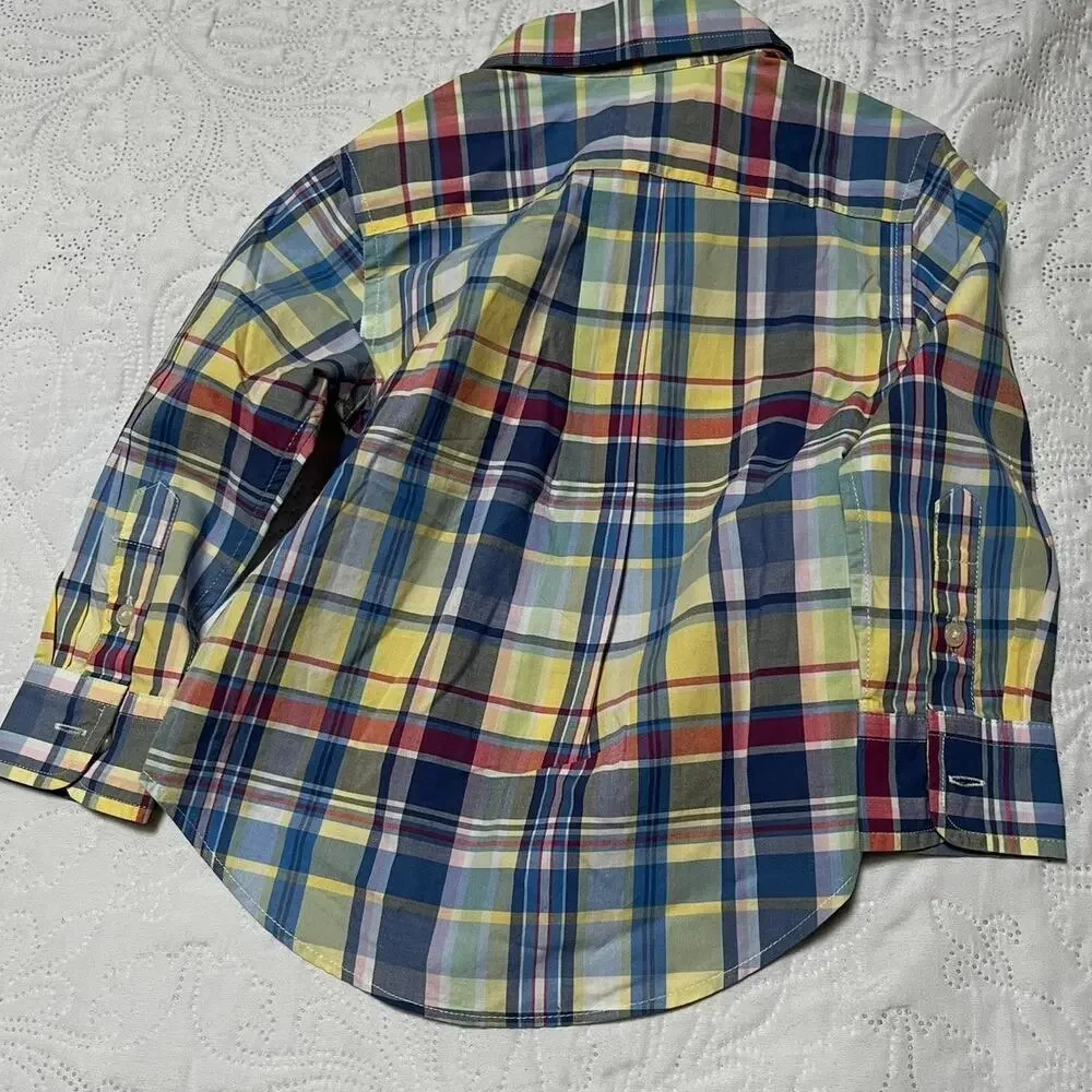 Ralph Lauren Plaid Button Down Shirt Size 2T
